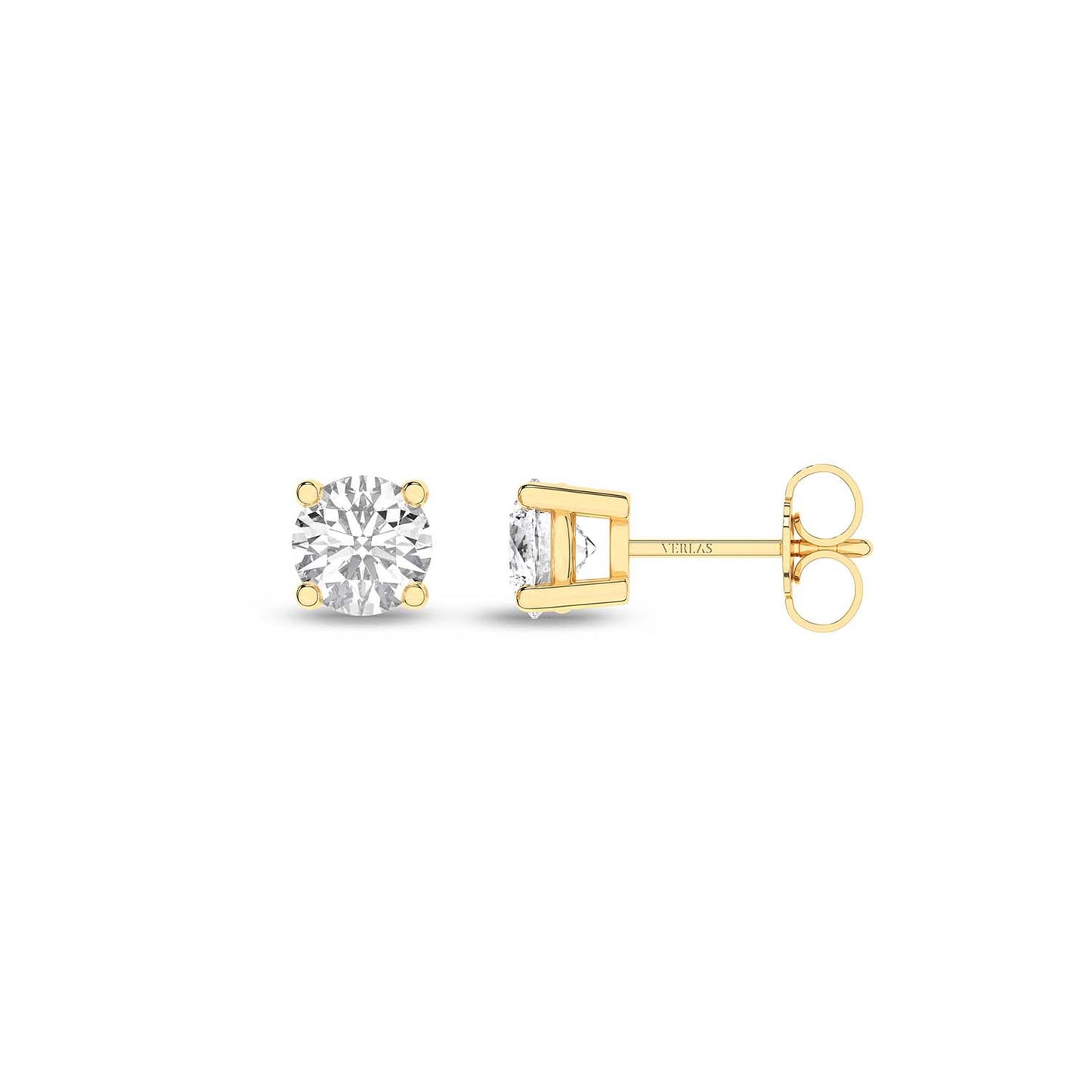 Round Solitaire Studs Medium