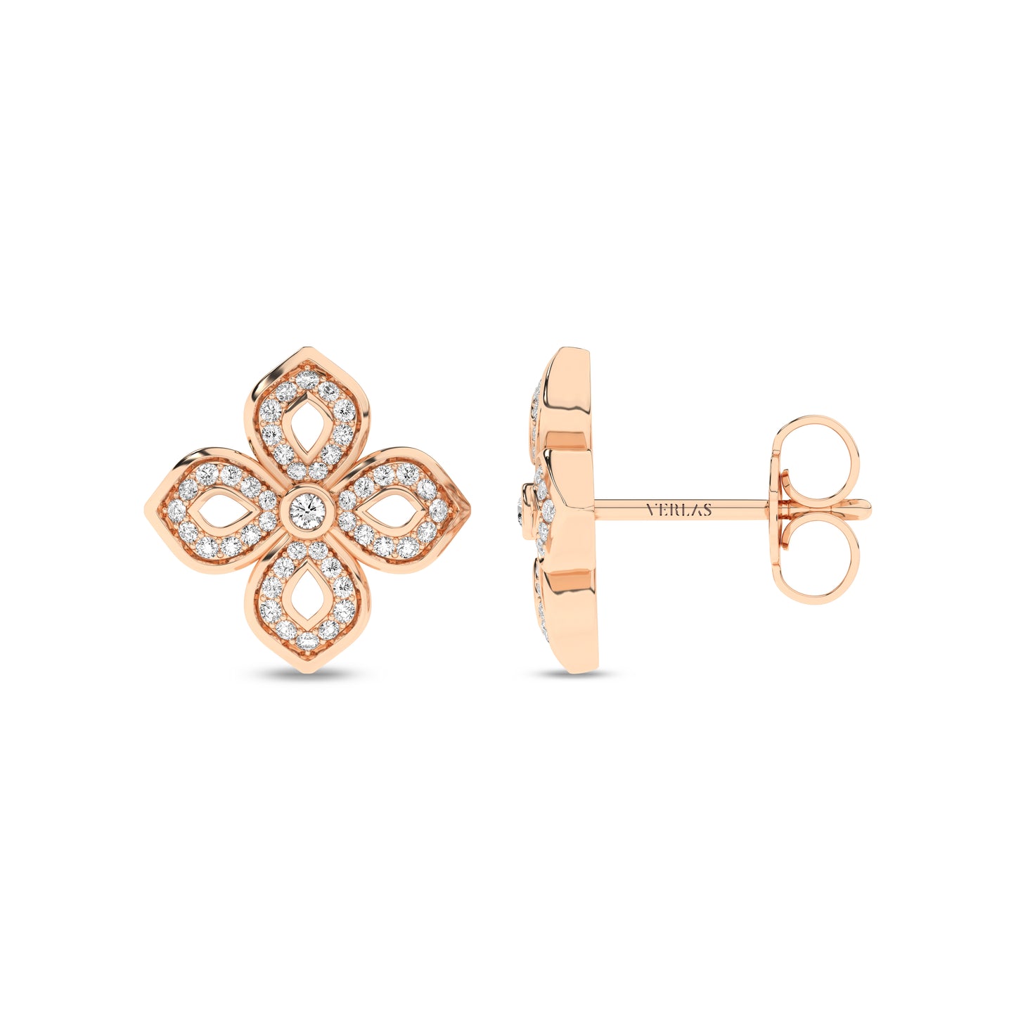 La Fleur Diamond Silhouette Studs