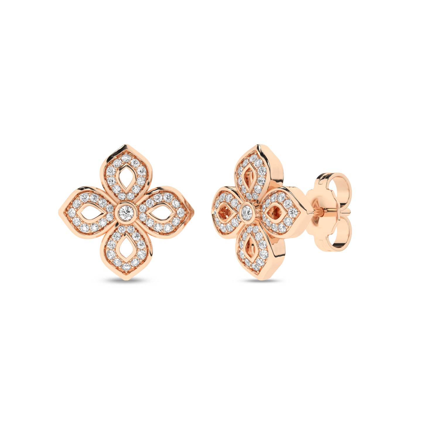 La Fleur Diamond Silhouette Studs