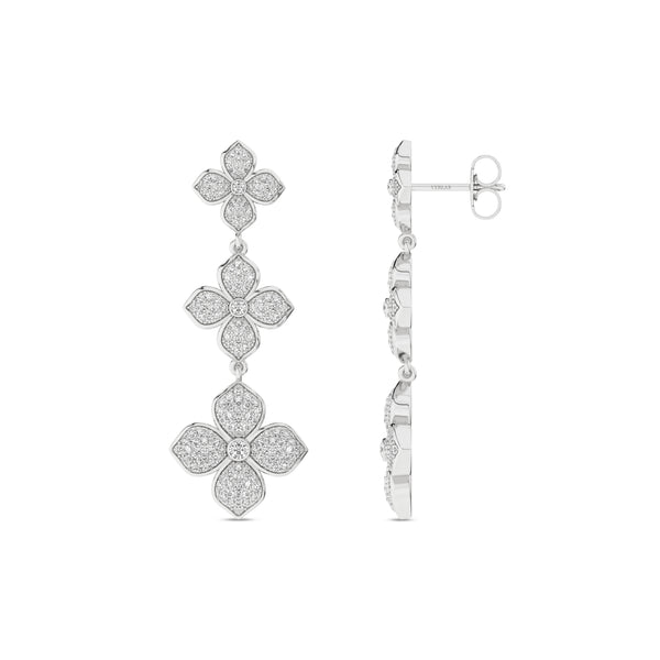 La Fleur 2 Diamond Radiant Drop Earrings