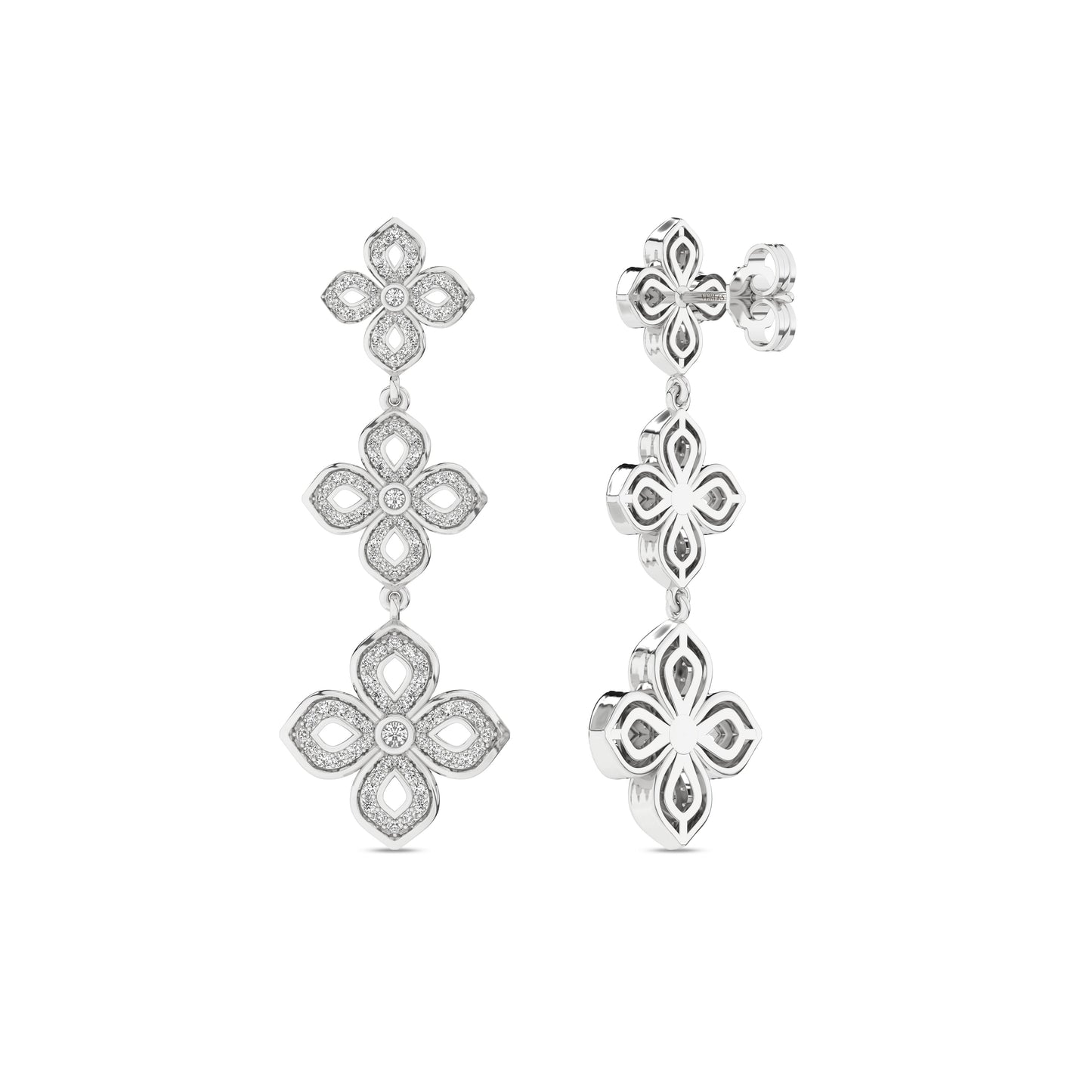 La Fleur 2 Diamond Silhouette Drop Earrings