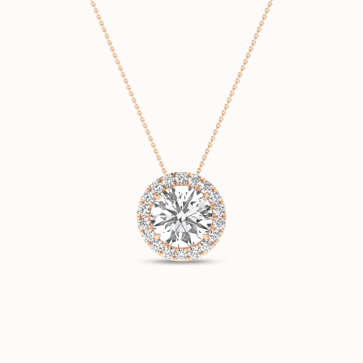 Round Halo Pendant