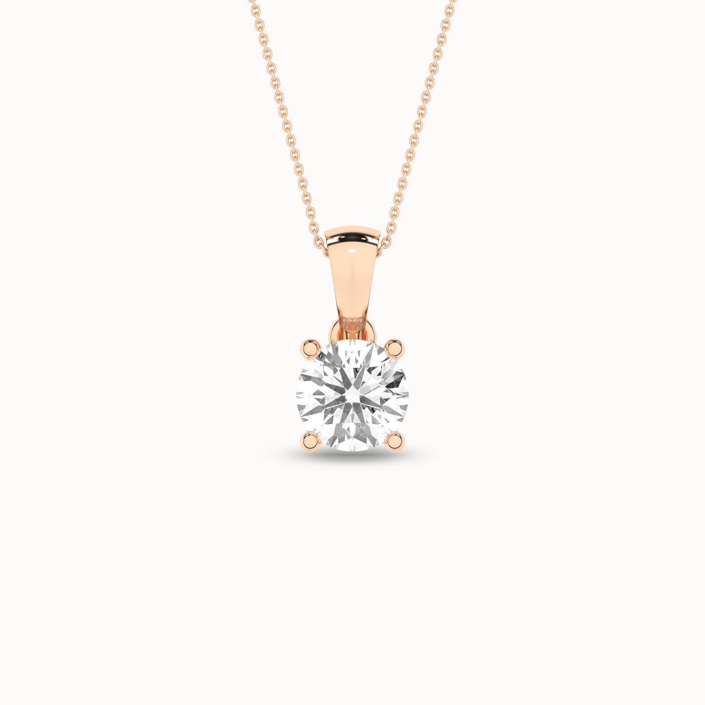 Round Solitaire Pendant