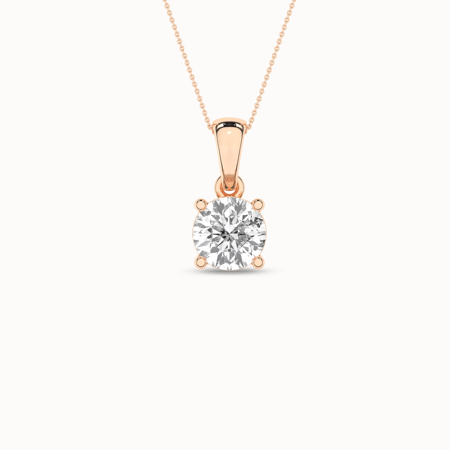 Round Solitaire Pendant