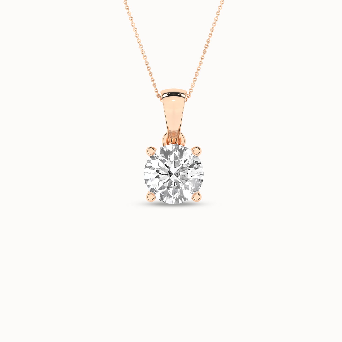 Round Solitaire Pendant