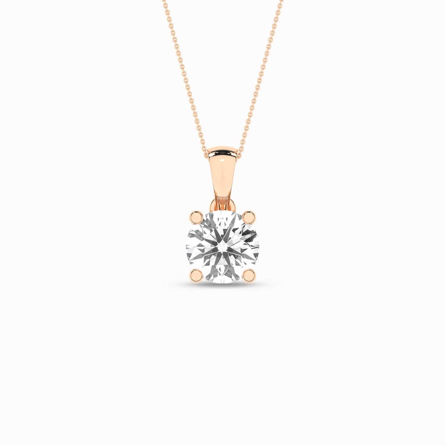 Round Solitaire Pendant