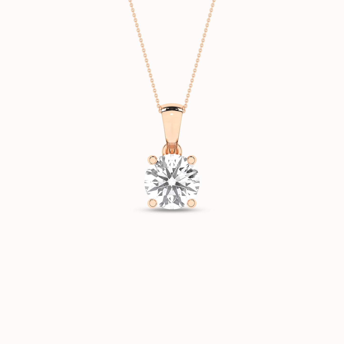 Round Solitaire Pendant