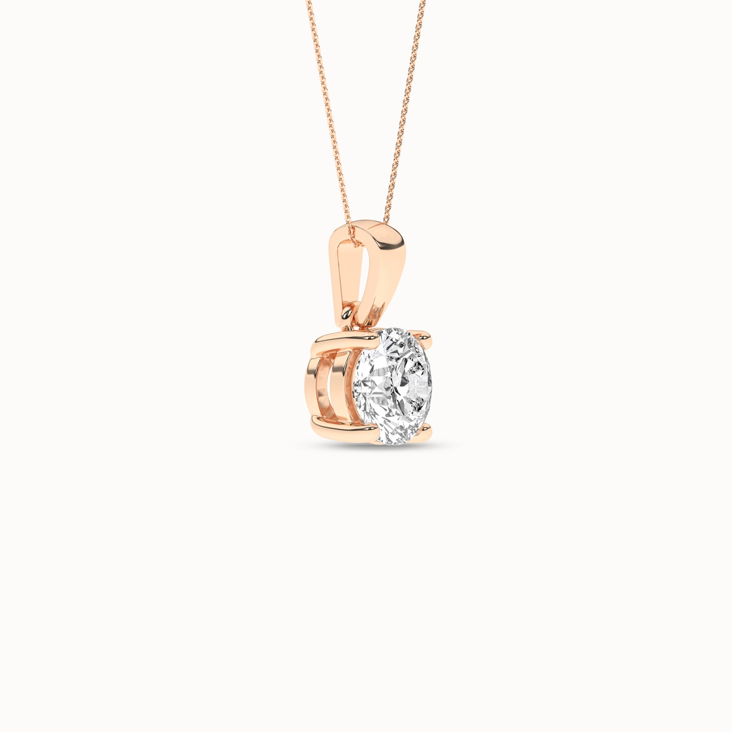 Round Solitaire Pendant