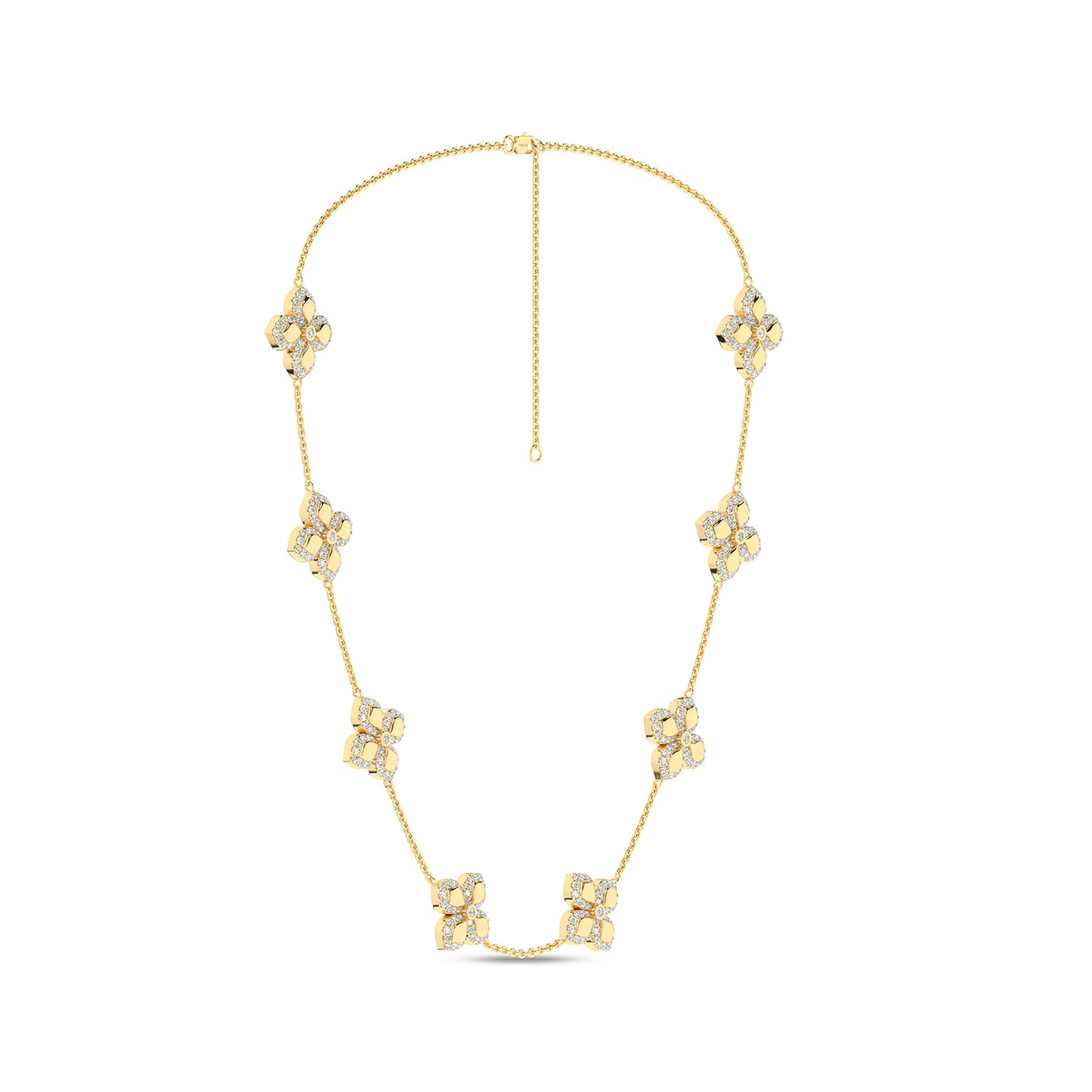 La Fleur Diamond Contour Stationed Necklace