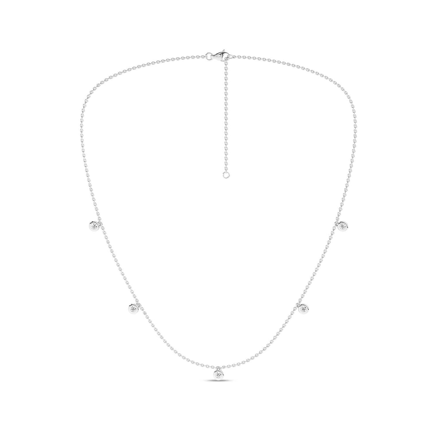 Mini-Round Encompassing Stationed Necklace