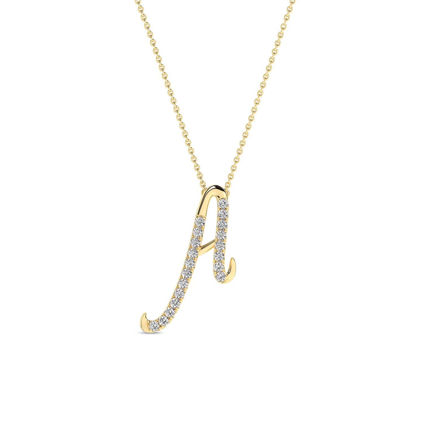 Signature Diamond Alphabet Necklace