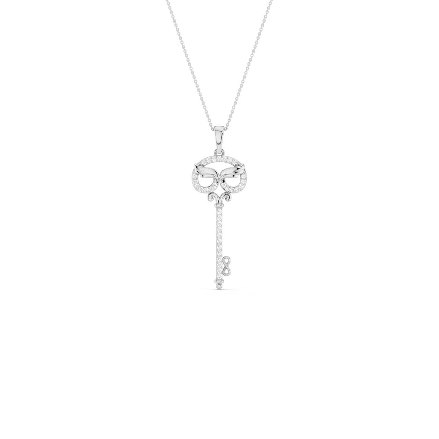 Angel Wings Key Necklace