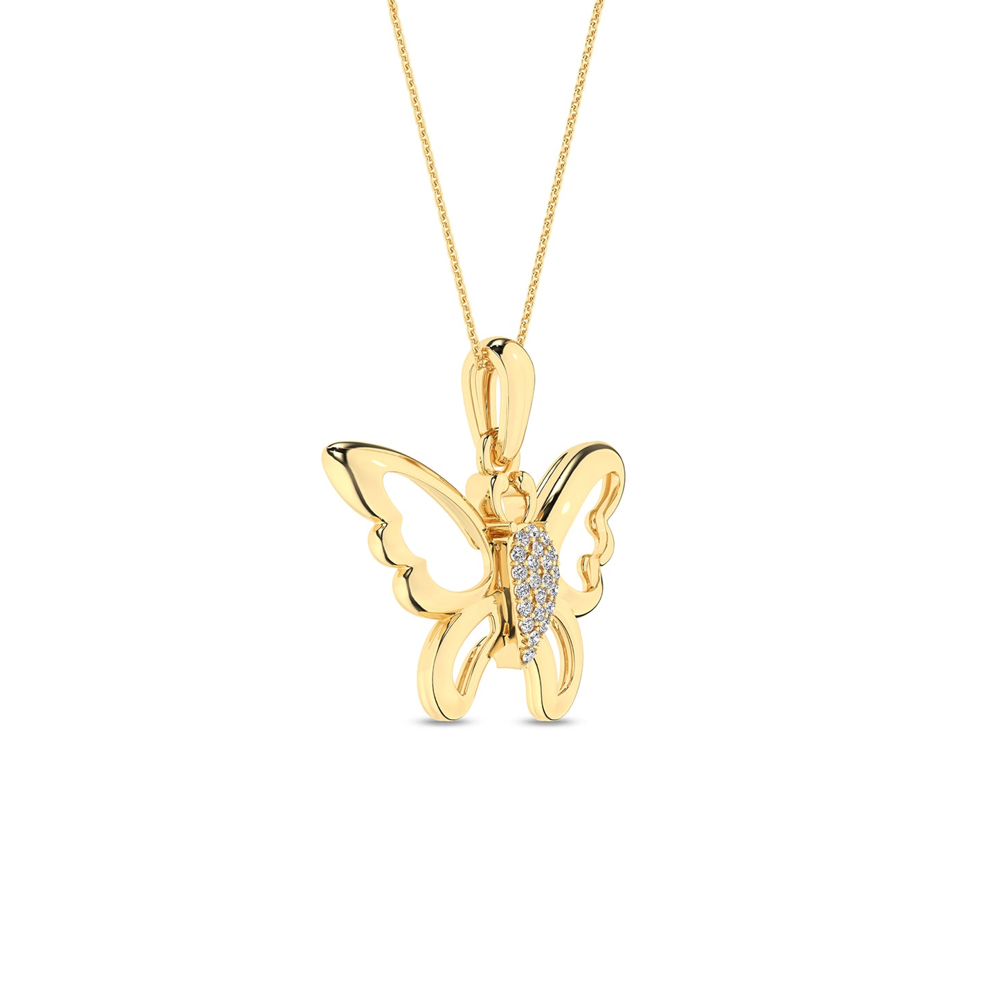 Butterfly Flutter Silhouette Pendant