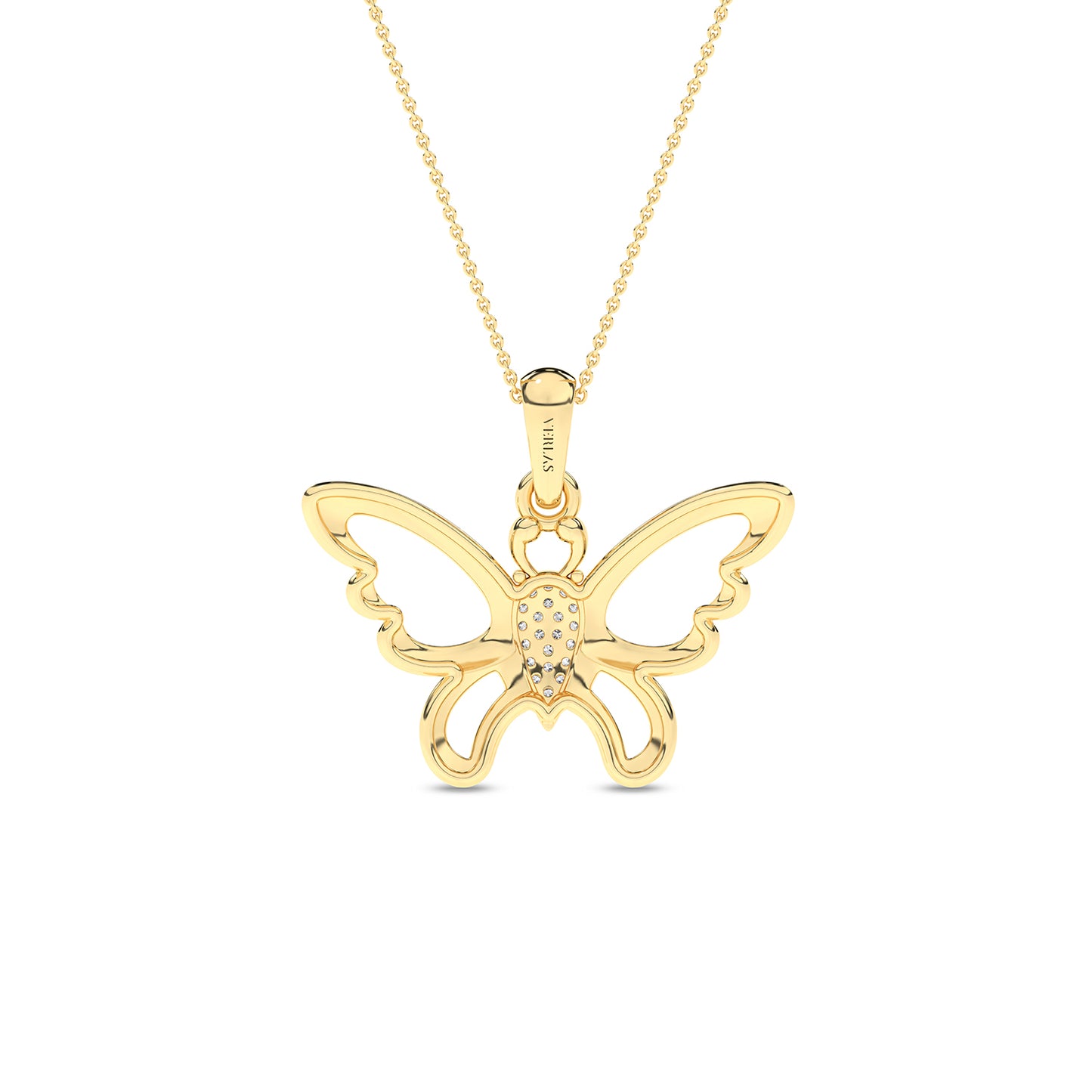 Butterfly Flutter Silhouette Pendant