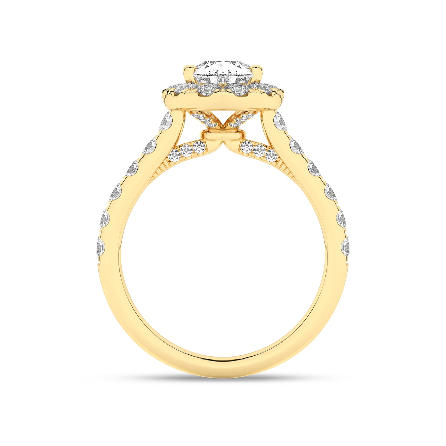 Signature Dewdrop Halo Ring