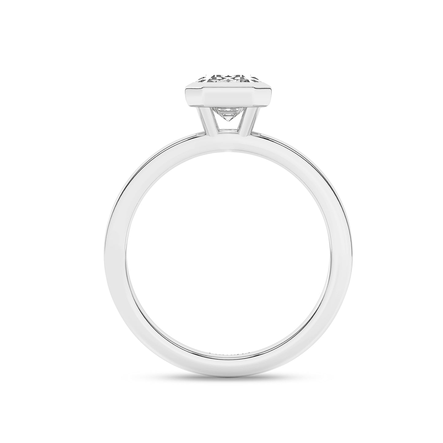 Coupled Emerald Bezel Ring