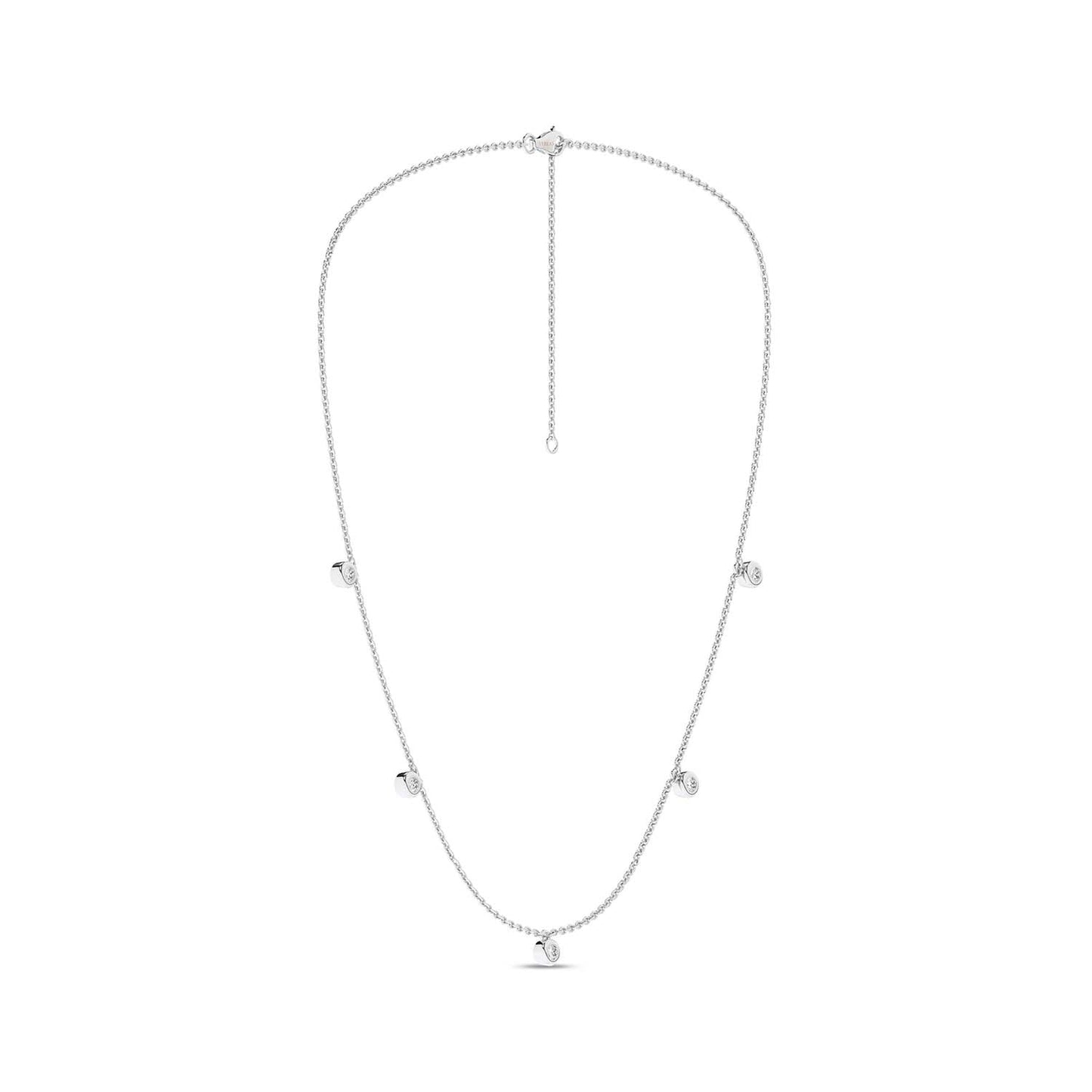 Mini-Round Encompassing Stationed Necklace