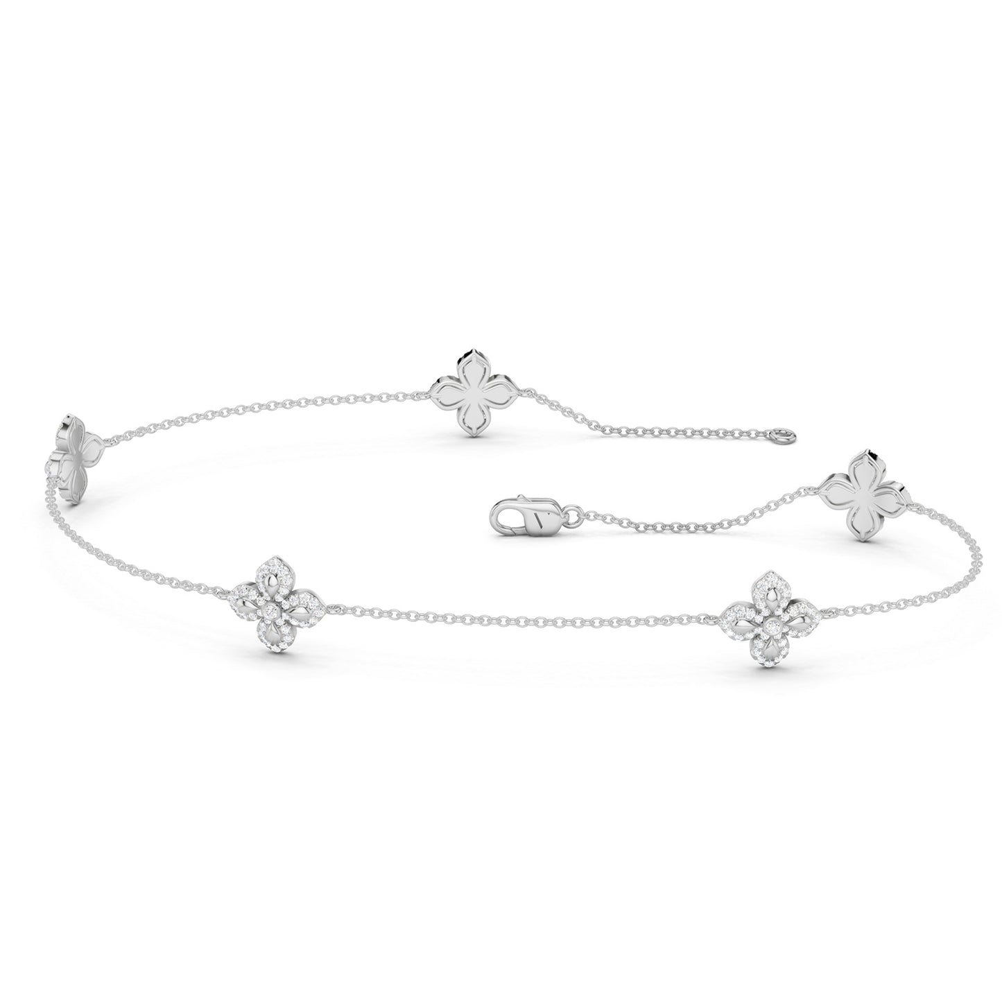 La Fleur Diamond Contour Stationed Bracelet