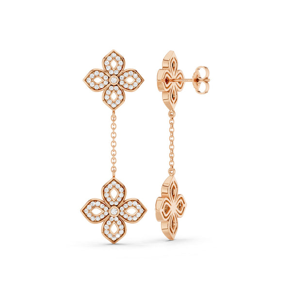 La Fleur Diamond Drop Silhouette Earrings
