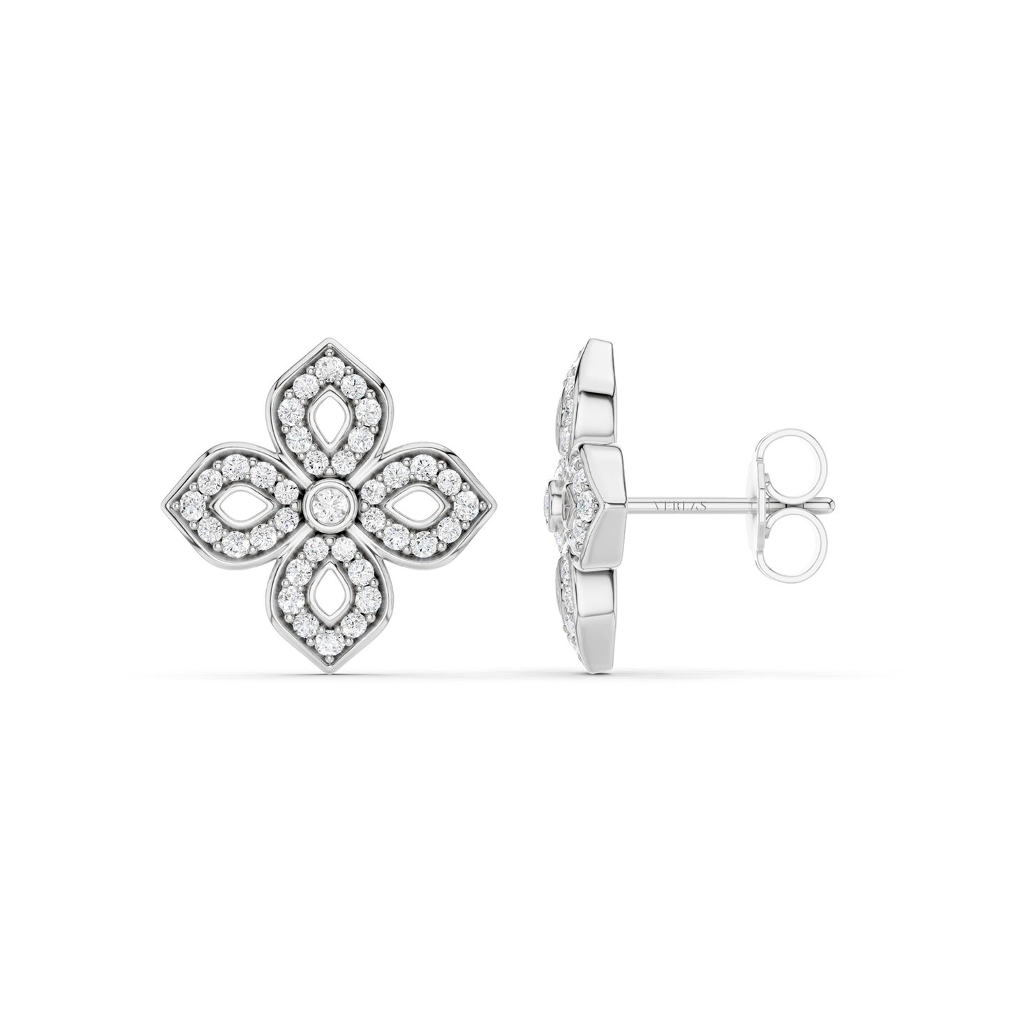 La Fleur Diamond Silhouette Studs
