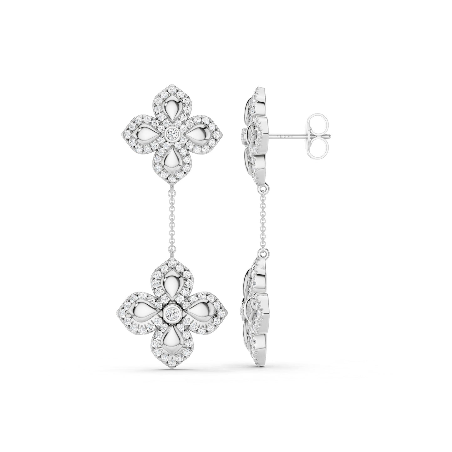 La Fleur Diamond Drop Contour Earrings