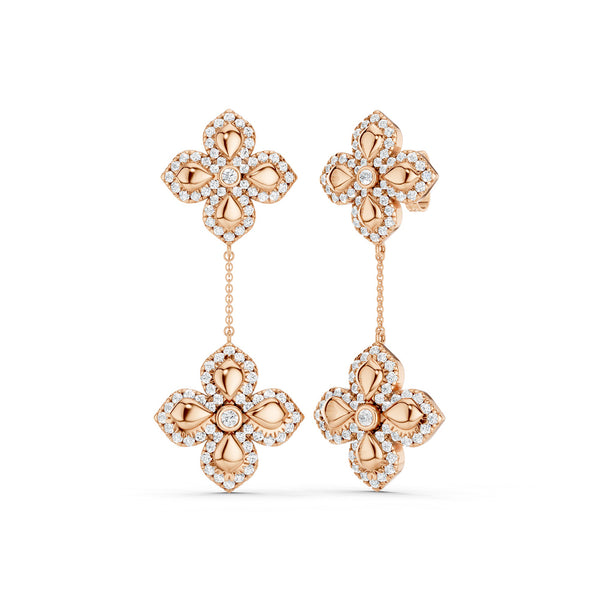La Fleur Diamond Drop Contour Earrings