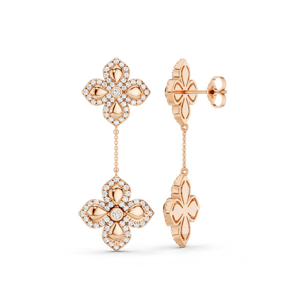 La Fleur Diamond Drop Contour Earrings