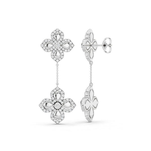 La Fleur Diamond Drop Contour Earrings