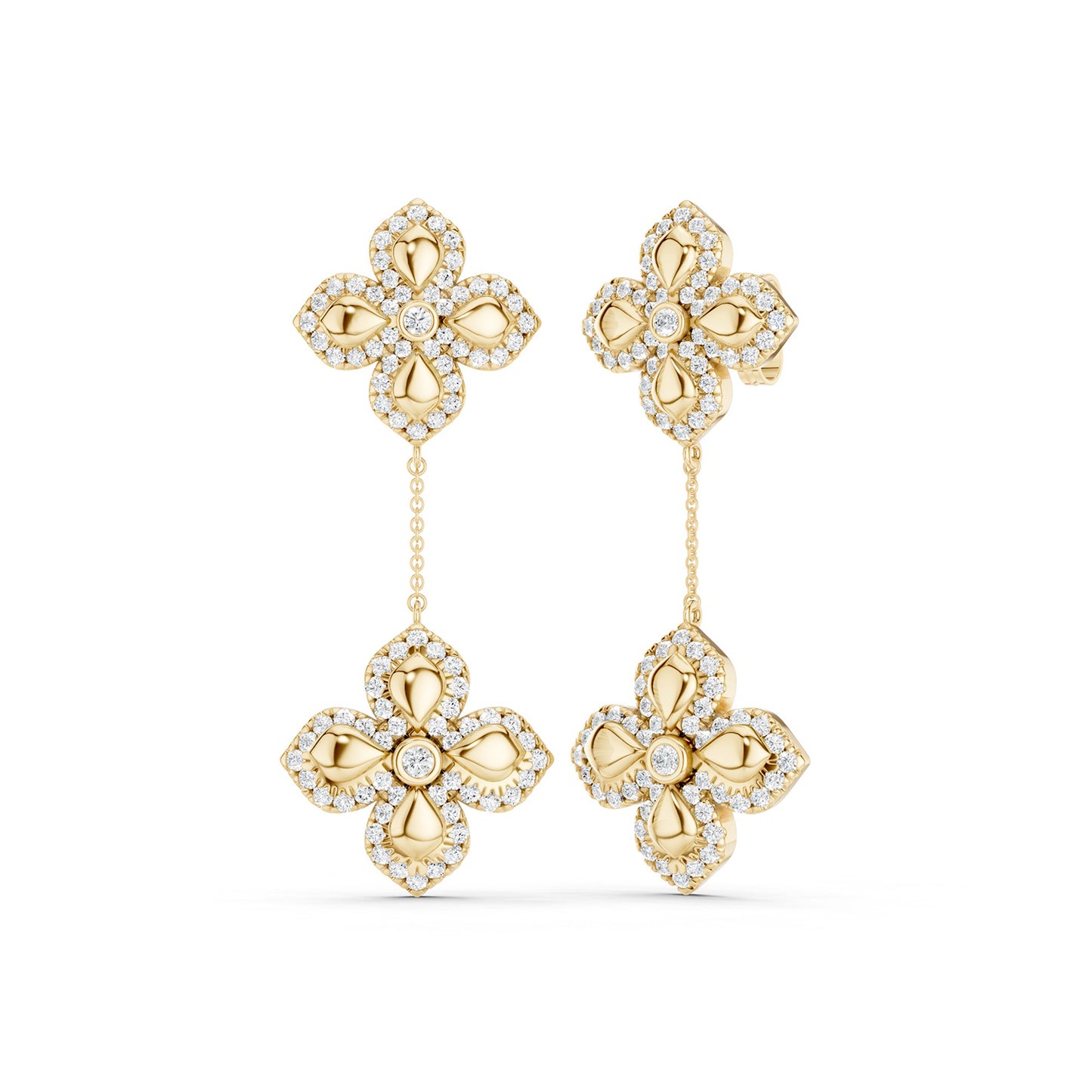 La Fleur Diamond Drop Contour Earrings