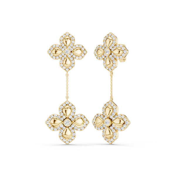 La Fleur Diamond Drop Contour Earrings