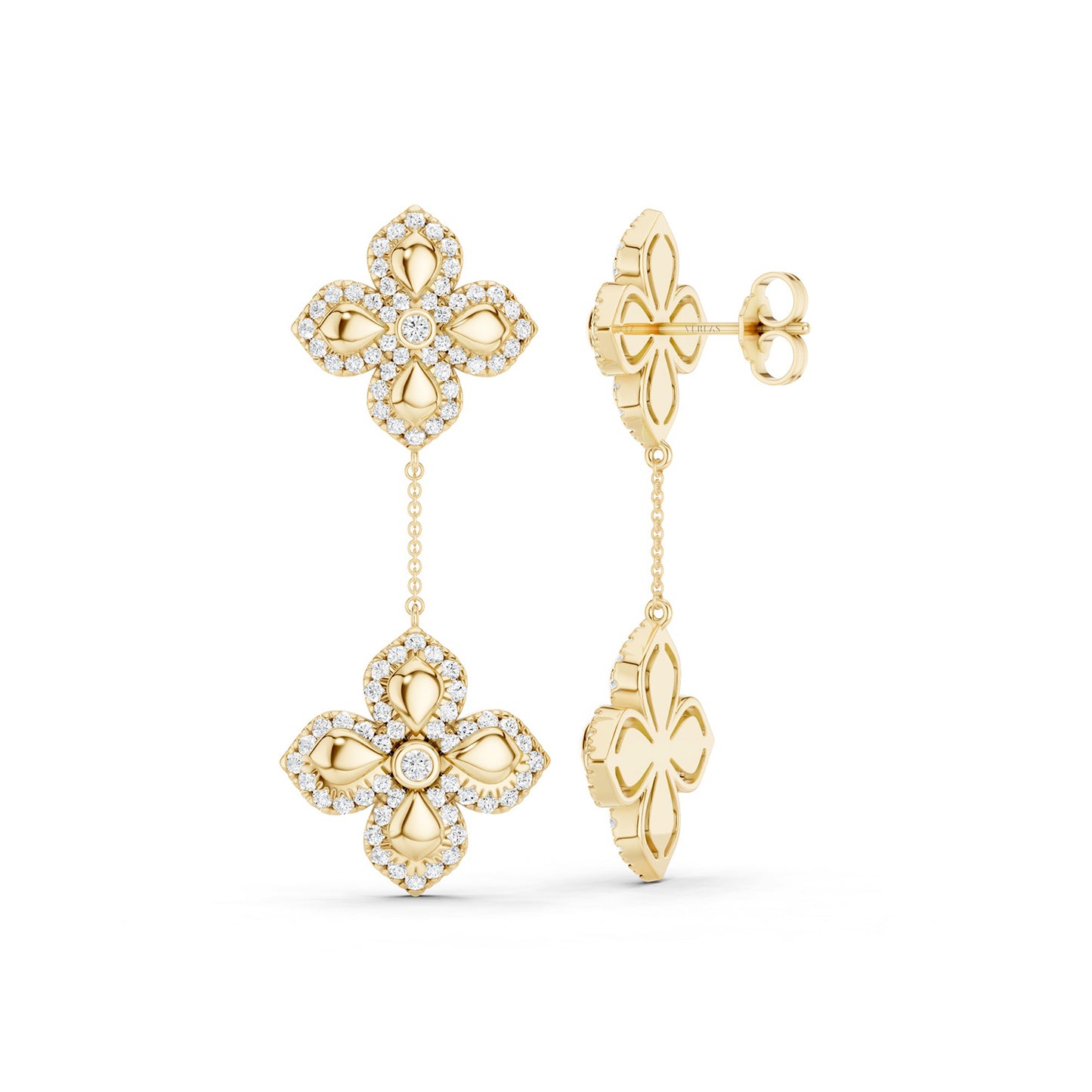 La Fleur Diamond Drop Contour Earrings