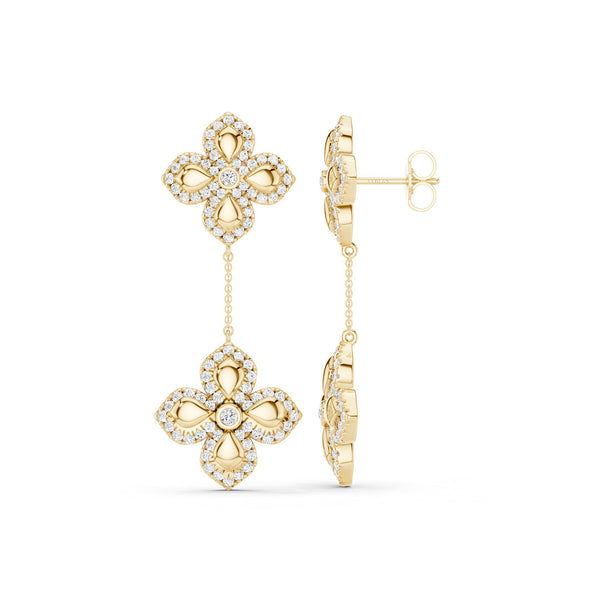 La Fleur Diamond Drop Contour Earrings