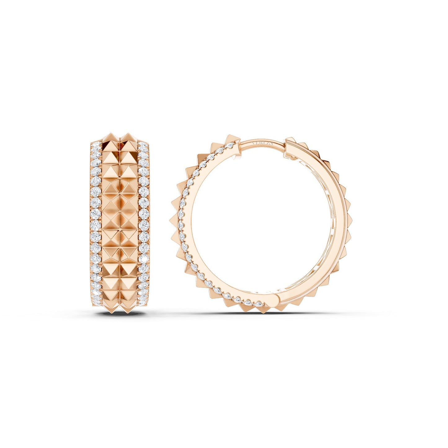 Two-Tier Pyramid Diamond Huggies