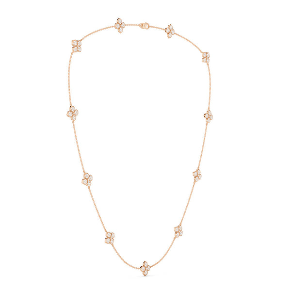 La Fleur Petite Diamond Radiant Stationed Necklace