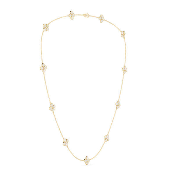 La Fleur Petite Diamond Radiant Stationed Necklace