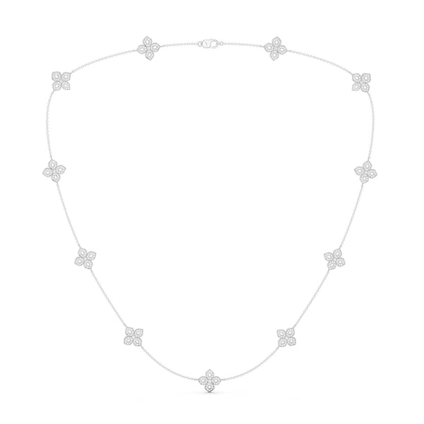 La Fleur Petite Diamond Silhouette Stationed Necklace