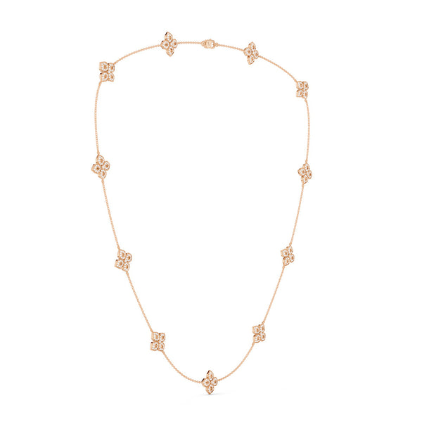 La Fleur Petite Diamond Silhouette Stationed Necklace