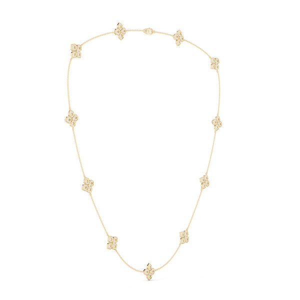 La Fleur Petite Diamond Silhouette Stationed Necklace