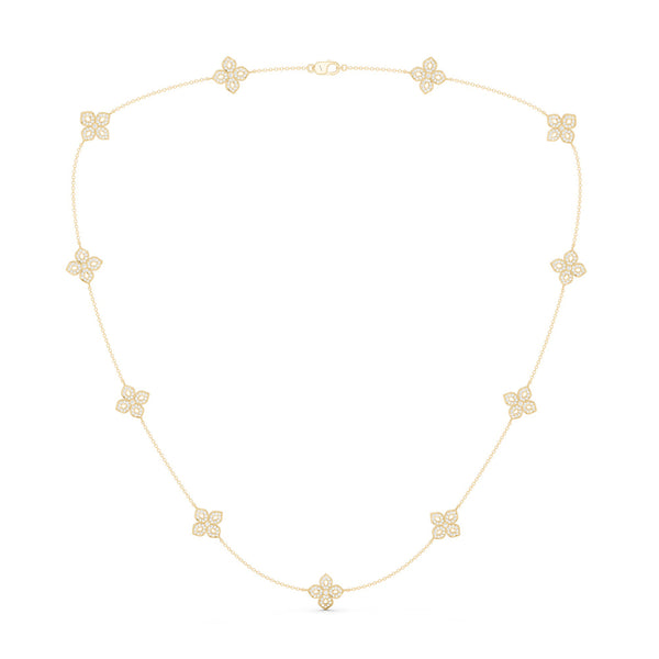 La Fleur Petite Diamond Silhouette Stationed Necklace