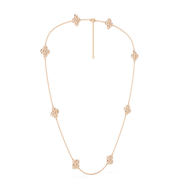 La Fleur Diamond Contour Stationed Necklace
