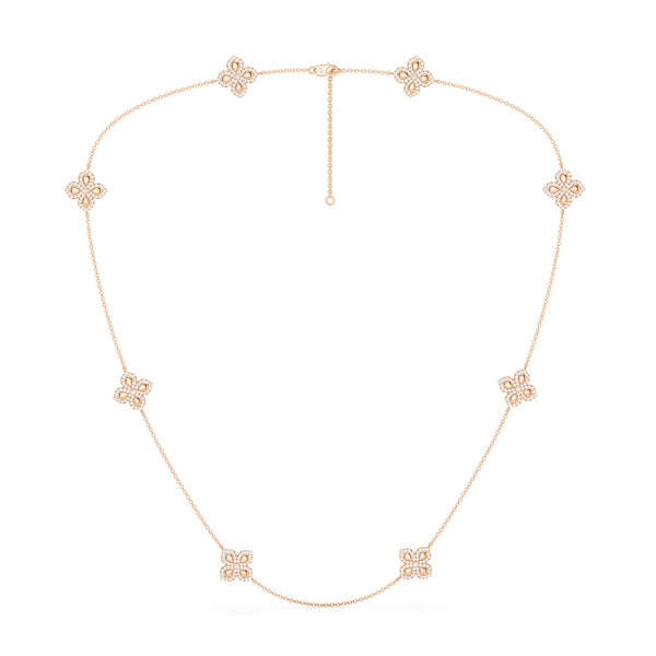La Fleur Diamond Contour Stationed Necklace