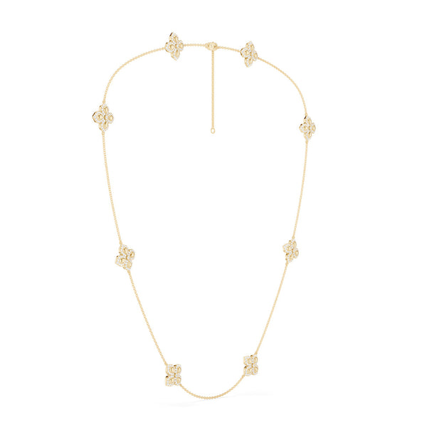 La Fleur Diamond Contour Stationed Necklace