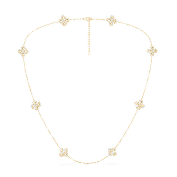 La Fleur Diamond Contour Stationed Necklace