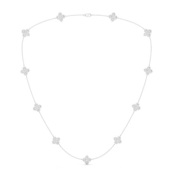 La Fleur Petite Diamond Contour Stationed Necklace