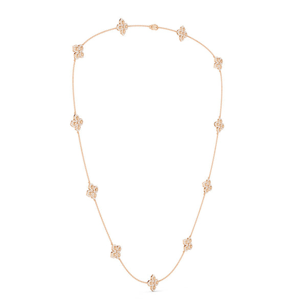 La Fleur Petite Diamond Contour Stationed Necklace