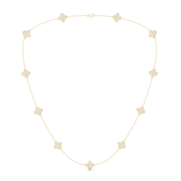 La Fleur Petite Diamond Contour Stationed Necklace