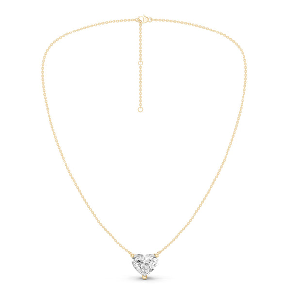 Heart Solitaire Pendant Necklace Medium