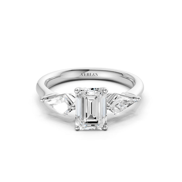 Emerald - Kite Trinity Diamond Ring