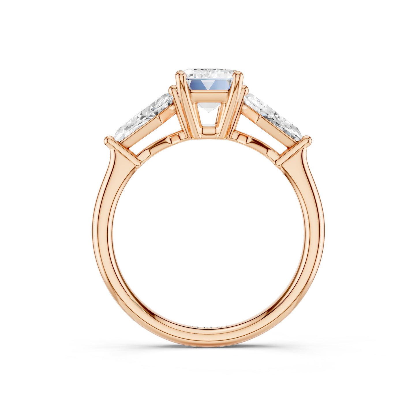 Emerald - Kite Trinity Diamond Ring