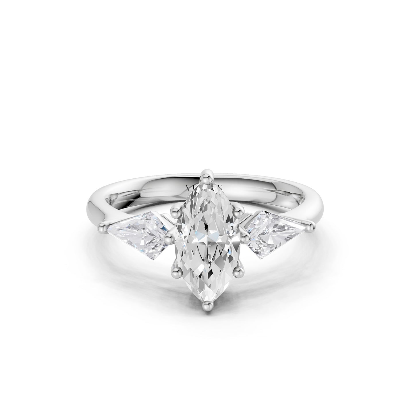 Marquise - Kite Trinity Diamond Ring